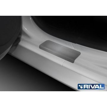 Накладки порогов Rival с надписью 4 штуки для Nissan Terrano 2014-