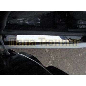 Накладки порогов зеркальный лист (комплект 2 шт) ТСС для Nissan Terrano 2014- Накладки порогов зеркальный лист (комплект 2 шт) ТСС для Nissan Terrano 2014-