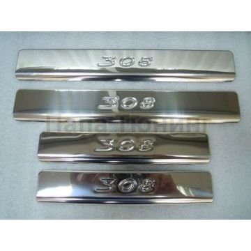 Накладки на дверные пороги 4 штуки Omsa_Line для Peugeot 308 2007-2011 Накладки на дверные пороги 4 штуки Omsa_Line для Peugeot 308 2007-2011