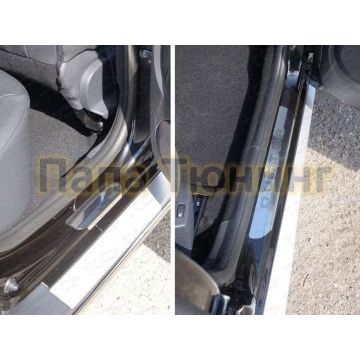 Накладки на пороги зеркальный лист надпись Duster ТСС для Renault Duster 2015- Накладки на пороги зеркальный лист надпись Duster ТСС для Renault Duster 2015-