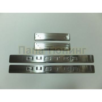 Накладки на дверные пороги 4 штуки Omsa_Line для Renault Duster 2011-2015 Накладки на дверные пороги 4 штуки Omsa_Line для Renault Duster 2011-2015