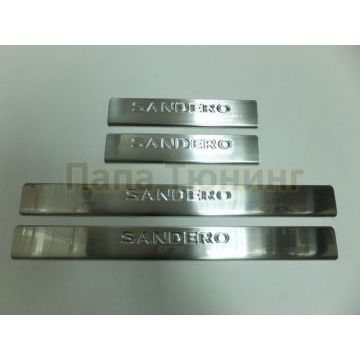 Накладки на дверные пороги 4 штуки Omsa_Line для Renault Sandero 2009-2014 Накладки на дверные пороги 4 штуки Omsa_Line для Renault Sandero 2009-2014