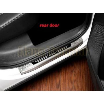 Накладки на дверные пороги на металл с логотипом 4 части OEM Tuning для Skoda Kodiaq 2017-