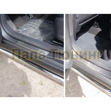 Накладки на пороги шлифованный лист ТСС для Skoda Yeti 2009-2018 Накладки на пороги шлифованный лист ТСС для Skoda Yeti 2009-2018