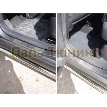 Накладки на пороги шлифованный лист надпись Yeti ТСС для Skoda Yeti 2009-2018 Накладки на пороги шлифованный лист надпись Yeti ТСС для Skoda Yeti 2009-2018