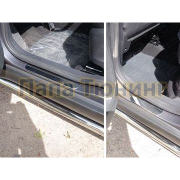 Накладки на пороги зеркальный лист ТСС для Skoda Yeti 2009-2018 Накладки на пороги зеркальный лист ТСС для Skoda Yeti 2009-2018