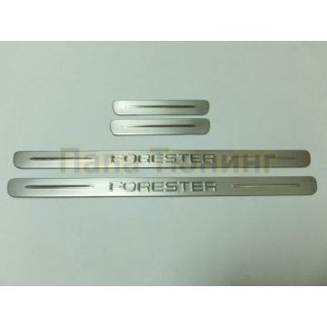 Накладки на дверные пороги OEM Tuning для Subaru Forester SH 2008-2013