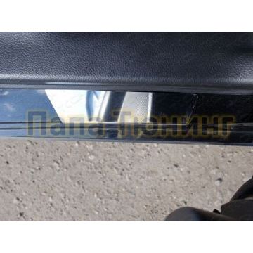 Накладки на пороги зеркальный лист ТСС для Subaru XV 2011-2017 Накладки на пороги зеркальный лист ТСС для Subaru XV 2011-2017