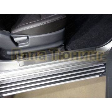 Накладки на пластиковые пороги шлифованный лист 2 штуки ТСС для Suzuki Jimny 2012-2018 Накладки на пластиковые пороги шлифованный лист 2 штуки ТСС для Suzuki Jimny 2012-2018