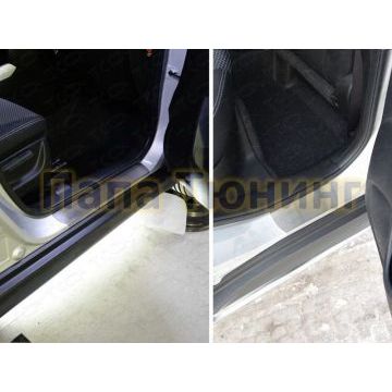 Накладки на пороги шлифованный лист ТСС для Suzuki Vitara 2015- Накладки на пороги шлифованный лист ТСС для Suzuki Vitara 2015-