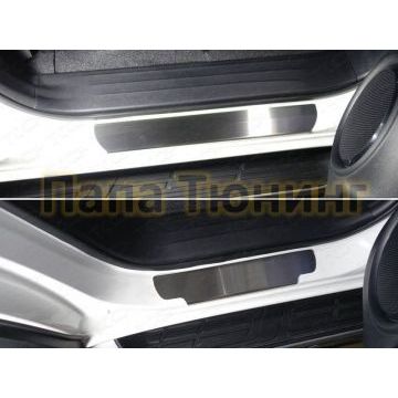 Накладки на пороги шлифованный лист 4 штуки ТСС для Toyota Fortuner 2017- Накладки на пороги шлифованный лист 4 штуки ТСС для Toyota Fortuner 2017-