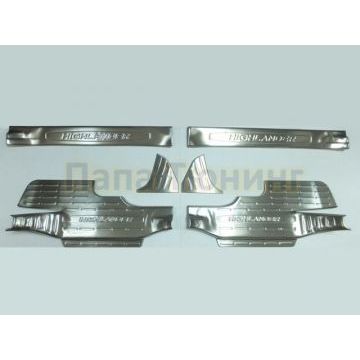 Накладки на дверные пороги с логотипом из 8 частей OEM Tuning для Toyota Highlander 2014-