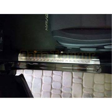 Накладки на дверные пороги OEM Tuning для Toyota RAV4 2013-2019