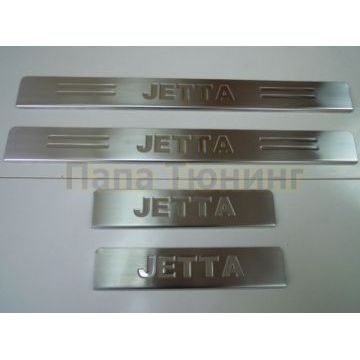 Накладки на дверные пороги 4 штуки Omsa_Line для Volkswagen Jetta 6 2011-2018 Накладки на дверные пороги 4 штуки Omsa_Line для Volkswagen Jetta 6 2011-2018