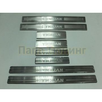 Накладки на дверные пороги OEM Tuning для Volkswagen Tiguan 2007-2016