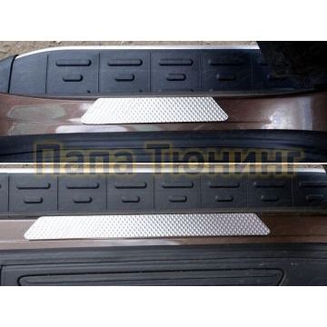 Накладки на пороги декоративные ТСС для Volkswagen Touareg 2014-2017