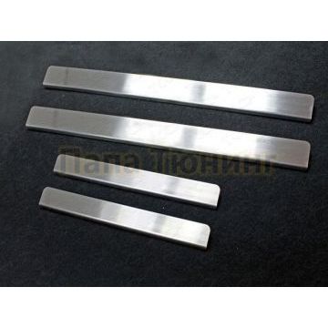 Накладки на пороги шлифованный лист ТСС для Lada Vesta 2015-