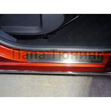 Накладки на пороги лист шлифованный ТСС для Lada X-Ray 2016-