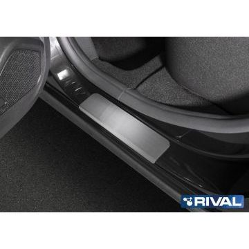 Накладки порогов Rival с надписью 4 штуки для Lada X-RAY/Lada X-RAY Cross 2016-