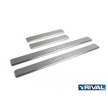 Накладки порогов Rival с надписью 4 штуки для Нива ВАЗ 2131 1995-
