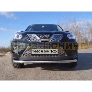 Накладка решётки радиатора верхняя лист ТСС для Chery Tiggo FL 2013-2016