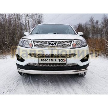 Накладка решётки радиатора верхняя лист ТСС для Chery Tiggo 5 2014-