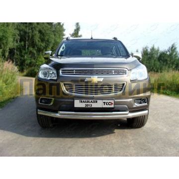 Накладка решётки радиатора верхняя 12 мм ТСС для Chevrolet TrailBlazer 2013-2016