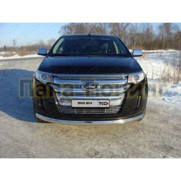 Накладка решётки радиатора верхняя 12 мм ТСС для Ford Edge 2013-2015