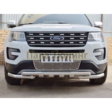 Накладка решётки радиатора лист РусСталь для Ford Explorer 2015-