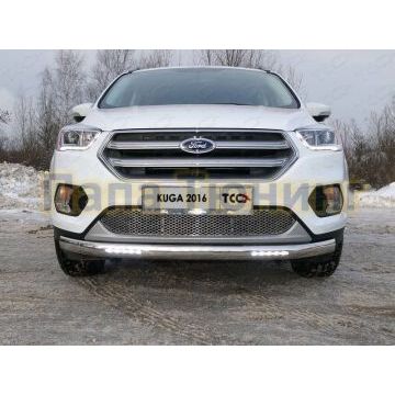 Накладка решётки радиатора лист ТСС для Ford Kuga 2016-