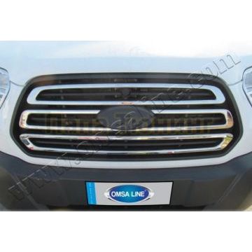 Накладки на решетку радиатора 3 части Omsa_Line для Ford Transit 2014- Накладки на решетку радиатора 3 части Omsa_Line для Ford Transit 2014-
