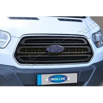 Окантовка на решетку радиатора 2 части Omsa_Line для Ford Transit 2014- Окантовка на решетку радиатора 2 части Omsa_Line для Ford Transit 2014-