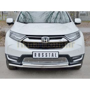 Решетка радиатора нержавеющий лист РусСталь для Honda CR-V 2017- Решетка радиатора нержавеющий лист РусСталь для Honda CR-V 2017-