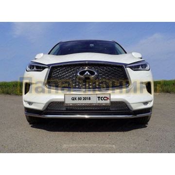 Накладка решётки радиатора верхняя лист для Infiniti QX50 2018- Накладка решётки радиатора верхняя лист для Infiniti QX50 2018-