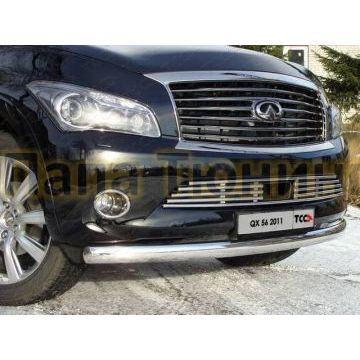 Накладка решётки радиатора 16 мм ТСС для Infiniti QX56 2010-2013