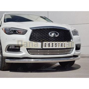 Решетка радиатора нержавеющий лист РусСталь для Infiniti QX60 2016- Решетка радиатора нержавеющий лист РусСталь для Infiniti QX60 2016-