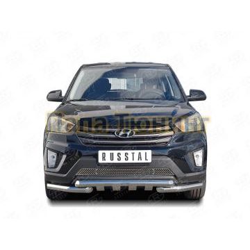 Накладка решётки радиатора лист РусСталь для Hyundai Creta 2016-2021