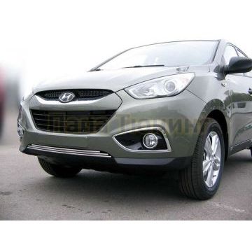 Накладка на решетку бампера 12 мм самый низ РусСталь для Hyundai ix35 2010-2015