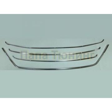 Окантовка на решетку радиатора 1 часть и накладки на решетку 3 части Omsa_Line для Hyundai ix35 2010-2015 Окантовка на решетку радиатора 1 часть и накладки на решетку 3 части Omsa_Line для Hyundai ix35 2010-2015