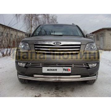 Накладка решётки радиатора 16 мм ТСС для Kia Mohave 2008-2016 Накладка решётки радиатора 16 мм ТСС для Kia Mohave 2008-2016
