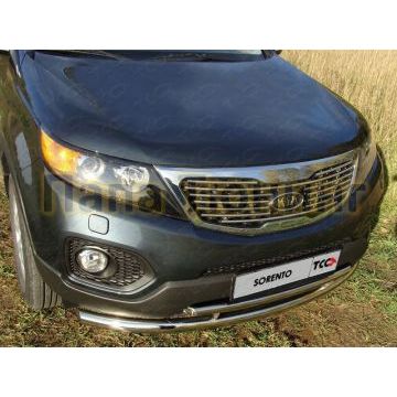 Накладка решётки радиатора 12мм ТСС для Kia Sorento 2009-2012 Накладка решётки радиатора 12мм ТСС для Kia Sorento 2009-2012