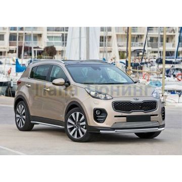 Накладка решетки радиатора 10 мм Rival для Kia Sportage 2016-