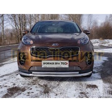 Накладка решётки радиатора 12 мм ТСС для Kia Sportage 2016-2018 Накладка решётки радиатора 12 мм ТСС для Kia Sportage 2016-2018