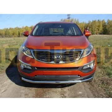 Накладка решётки радиатора 16 мм ТСС для Kia Sportage 2010-2015
