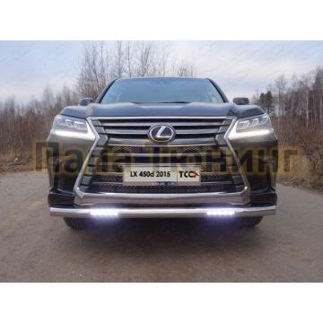 Накладка решётки радиатора лист ТСС для Lexus LX-570/450d 2015-