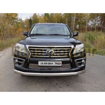 Накладка решётки радиатора треугольник ТСС для Lexus LX-570 Sport 2014-