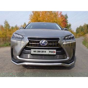 Накладка решётки радиатора 12 мм ТСС для Lexus NX-200 2014-2017