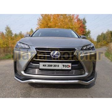 Накладка решётки радиатора 12 мм ТСС для Lexus NX-200t 2014-2017