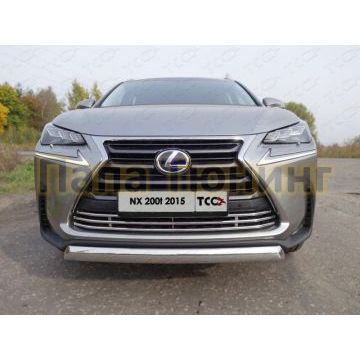 Накладка решётки радиатора 16 мм ТСС для Lexus NX-200t 2014-2017