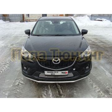Накладка решётки радиатора 16 мм ТСС для Mazda CX-5 2011-2015